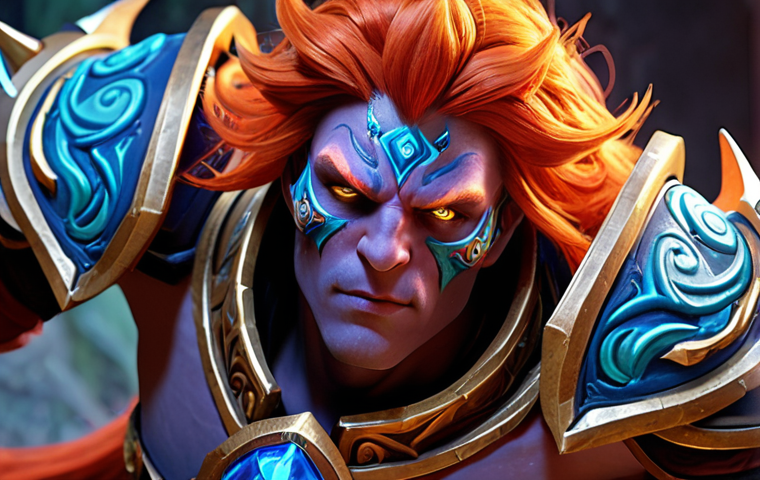 **A close-up, vibrant image of a Dota 2 hero, richly adorned with an Arcana-level skin. The skin should feature unique visual effects and particle trails. Focus on the intricate details of the armor and weapon, highlighting the sense of power and exclusivity.** (This image captures the allure and detail of high-value skins)