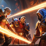 A dynamic scene of a Dota 2 five-player team in perfect synchronicity, executing a complex strategy. Visual lines of glowing energy connect the heroes, symbolizing flawless communication and mutual understanding of roles. One hero is seen pinging an objective, while others move to secure it, illustrating the power of coordinated team play over individual performance, leading to an undeniable advantage. The atmosphere is one of collective effort and decisive action.
