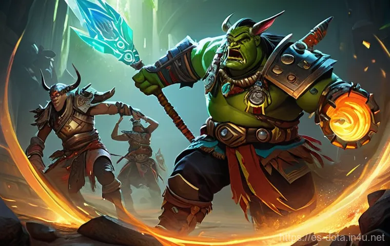 도타2 고급 전략 - **Prompt:** The enigmatic Witch Doctor, a tall, gaunt support hero, is discreetly placing a glowing ...